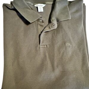 Calvin Klein Collection Khaki Polo Shirt
